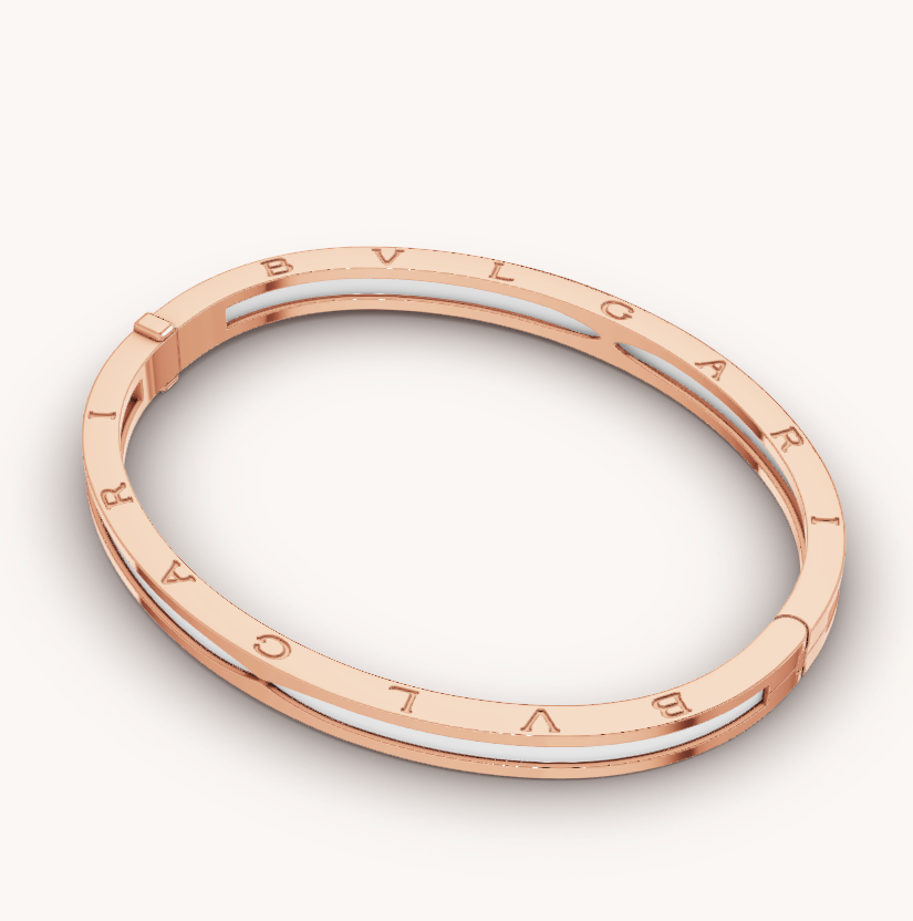 [vivabelle]ZERO 1 PINK GOLD WITH WHITE CERAMIC BRACELET