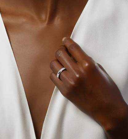 [vivabelle]ALLIANCE LIENS VIDENCE PAVED DIAMOND 4MM RING