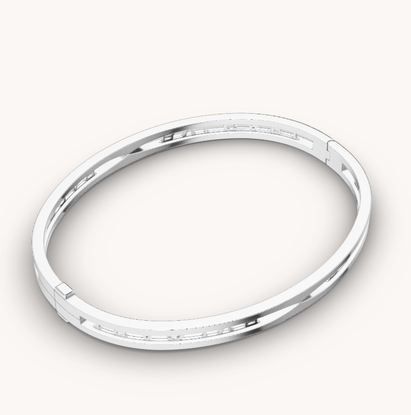[vivabelle]ZERO 1 SPIRAL LOGO SILVER BRACELET