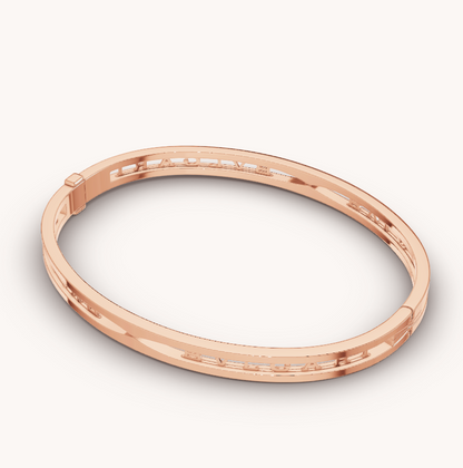 [vivabelle]ZERO 1 SPIRAL LOGO PINK GOLD BRACELET
