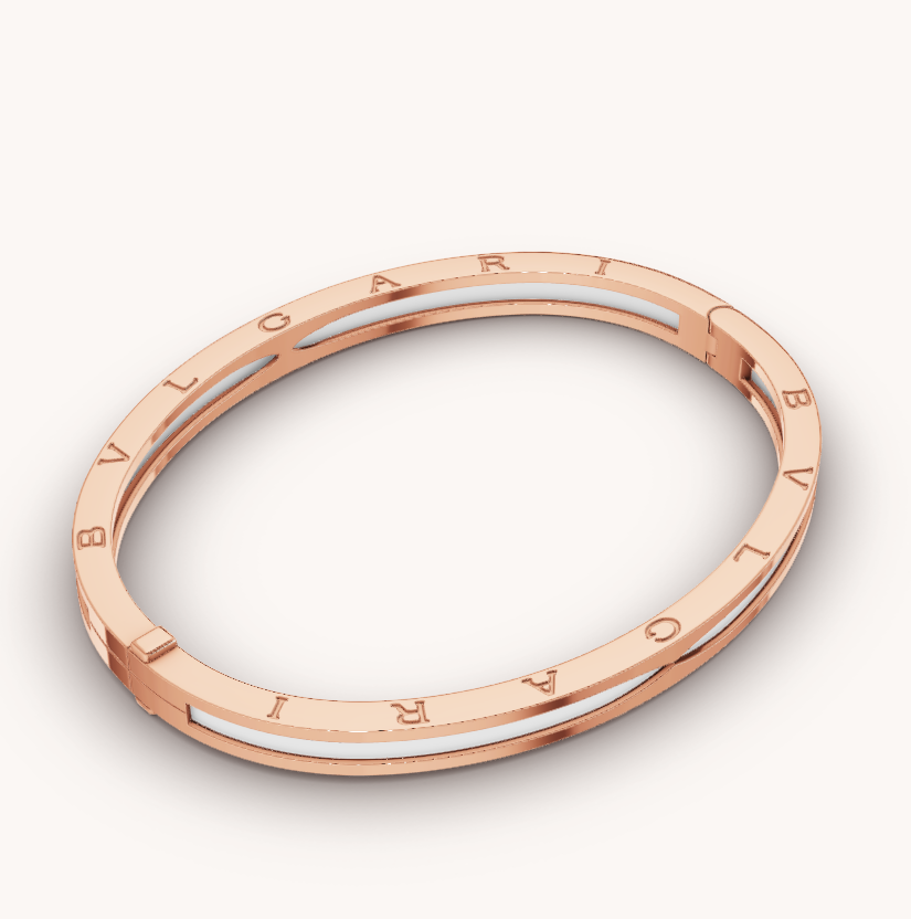 [vivabelle]ZERO 1 PINK GOLD WITH WHITE CERAMIC BRACELET