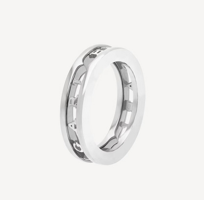 [vivabelle]ZERO 1 ONE-BAND WITH OPENWORK LOGO SPIRAL RING