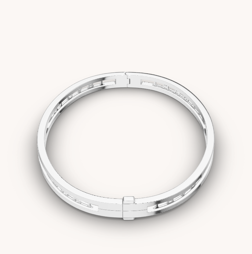 [vivabelle]ZERO 1 SPIRAL LOGO SILVER BRACELET