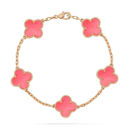 [vivabelle]CLOVER 5 PINK MOP BRACELET