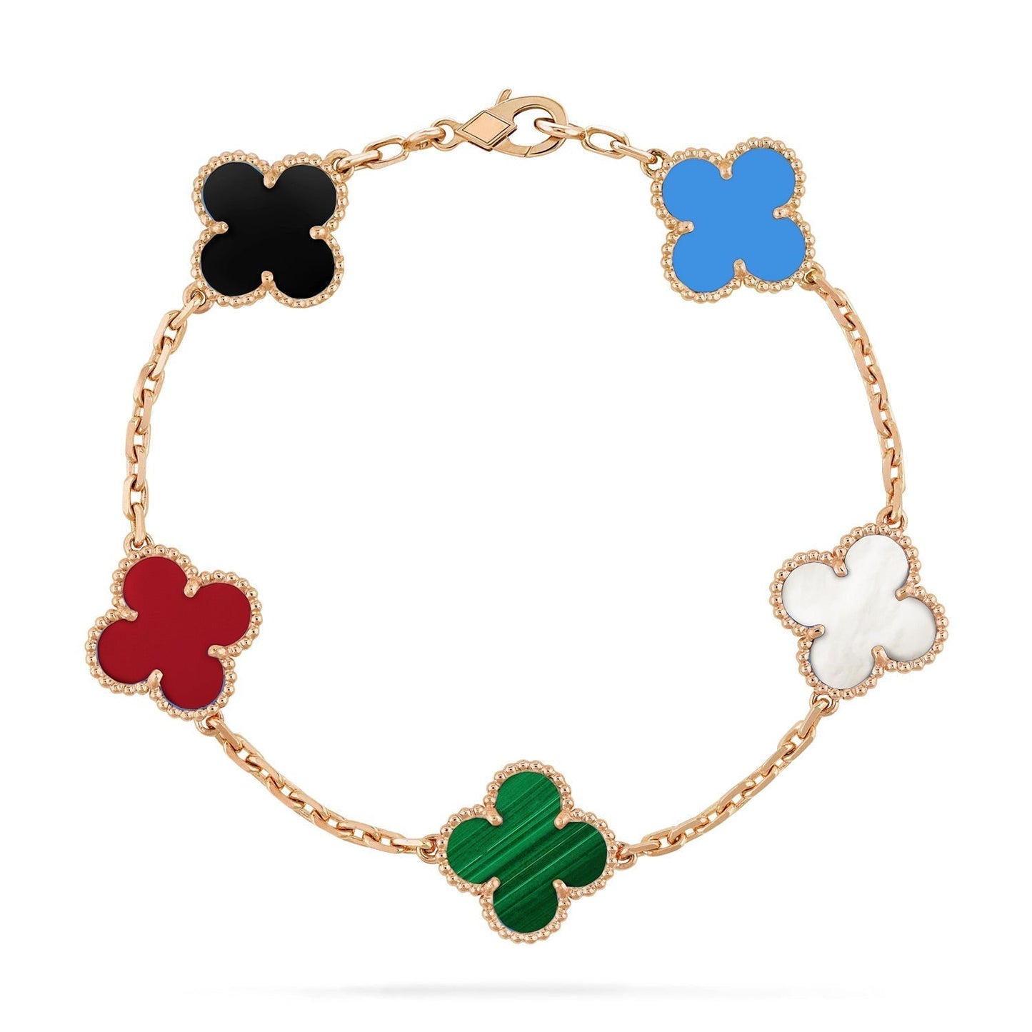[vivabelle]CLOVER 5 MOTIFS MULTICOLOR  BRACELET