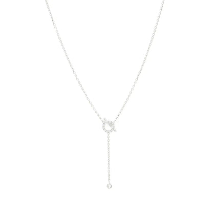 [vivabelle]FINESSE SILVER DIAMOND NECKLACE