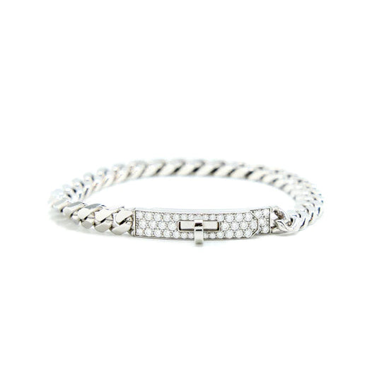 [vivabelle]KELLY CHAIN SILVER DIAMOND BRACELET