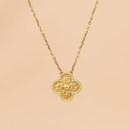 [vivabelle]CLOVER 15MM  BRONZING NECKLACE