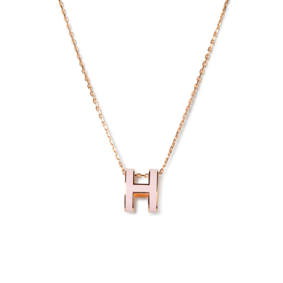 [vivabelle]POP H PEDANT PINK GOLD