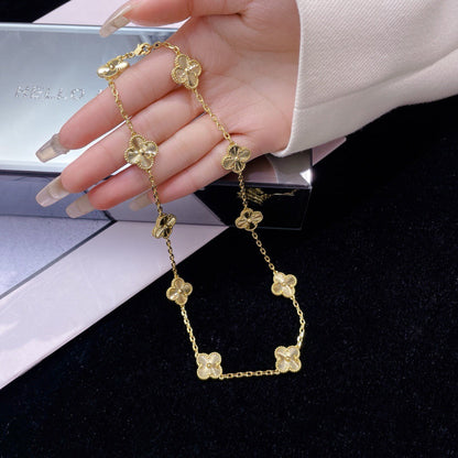 [vivabelle]CLOVER 10 MOTIFS LASER NECKLACE