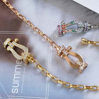 [vivabelle]FORCE LARGE HORSESHOE CLASP  METAL BRACELET