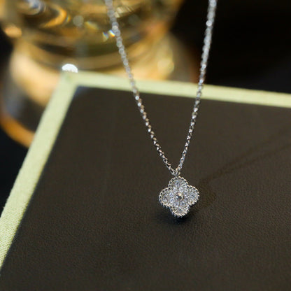 [vivabelle]CLOVER MINI 9.5MM PENDANT DIAMOND NECKLACE