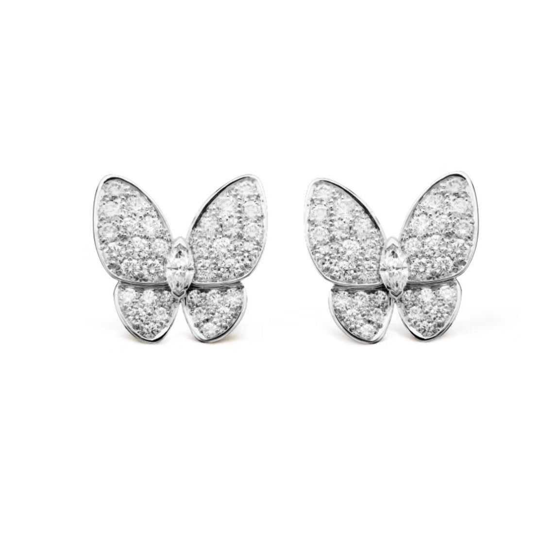 [vivabelle]BUTTERFLY ALL DIAMOND EARRINGS