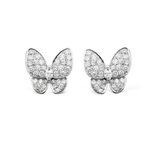[vivabelle]BUTTERFLY ALL DIAMOND EARRINGS