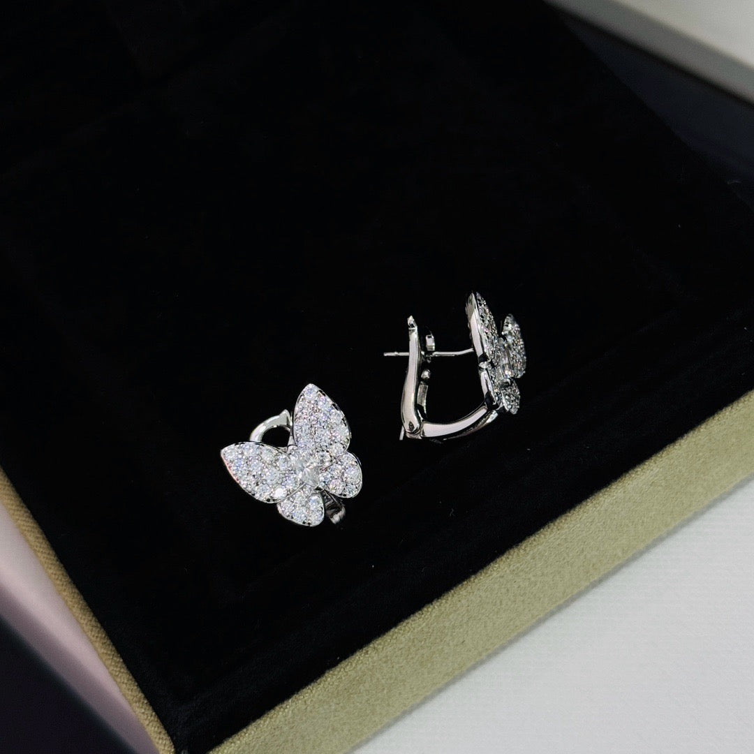 [vivabelle]BUTTERFLY ALL DIAMOND EARRINGS