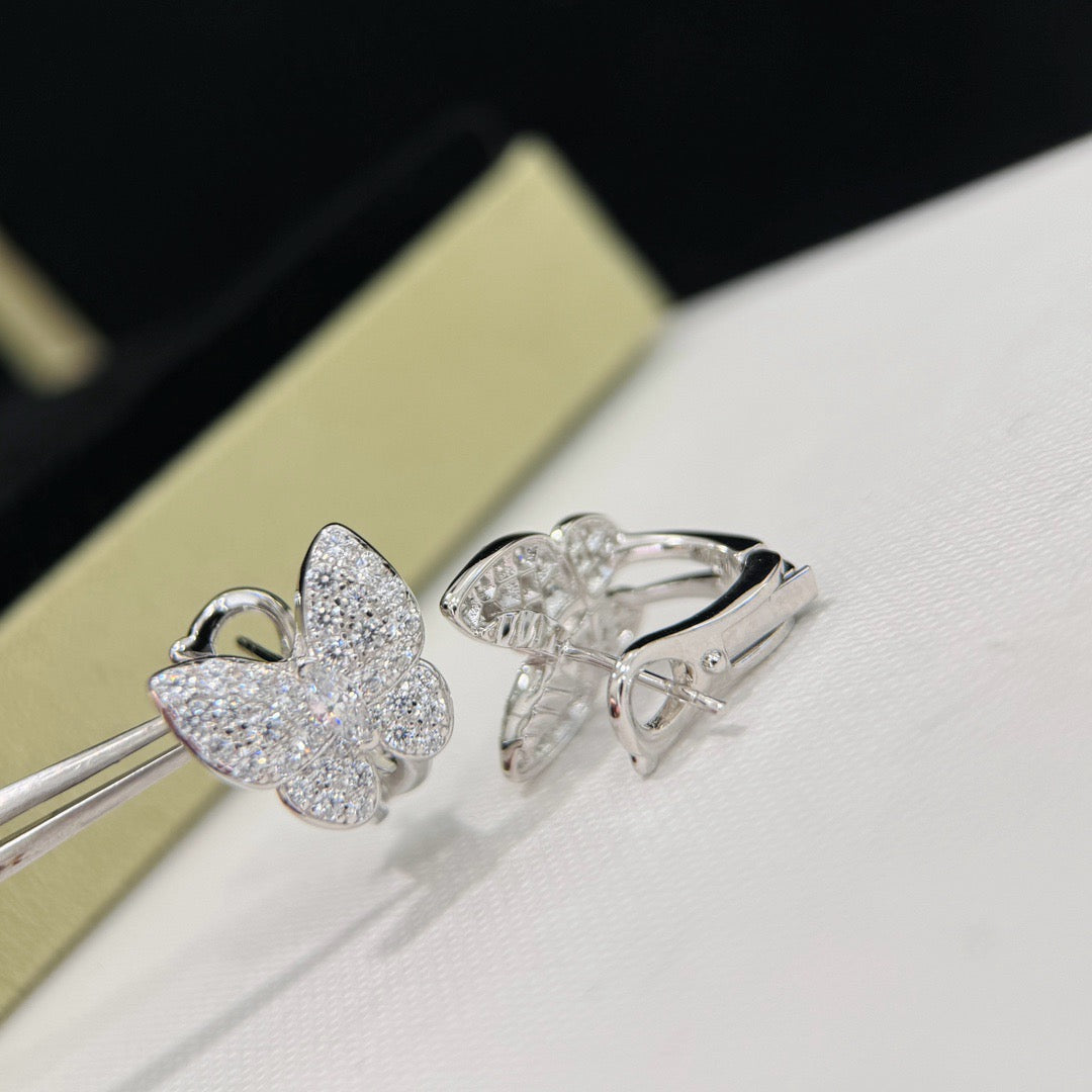 [vivabelle]BUTTERFLY ALL DIAMOND EARRINGS