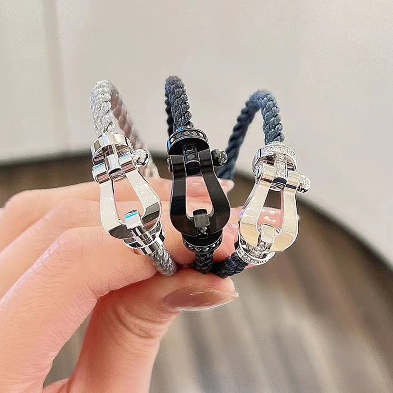 [vivabelle]FORCE LARGE HORSESHOE NO DIAMOND BRACELET ROSE GOLD