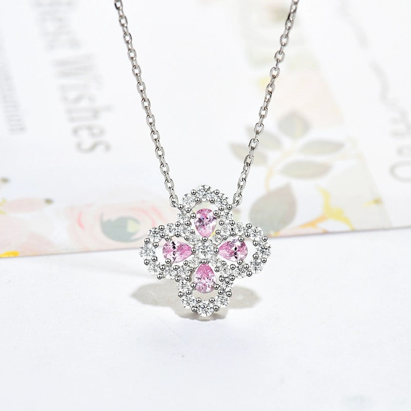 [vivabelle]LOOP NECKLACE FULL MOTIF DIAMOND 16MM MULTIPLE COLORS