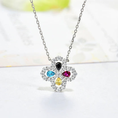 [vivabelle]LOOP NECKLACE FULL MOTIF DIAMOND 16MM MULTIPLE COLORS