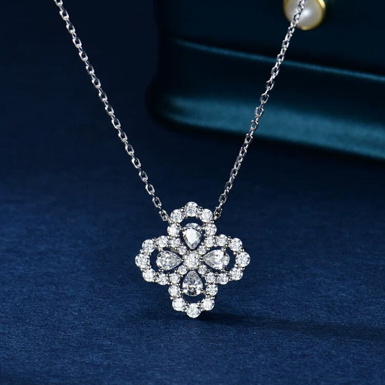 [vivabelle]LOOP NECKLACE FULL MOTIF DIAMOND 16MM MULTIPLE COLORS