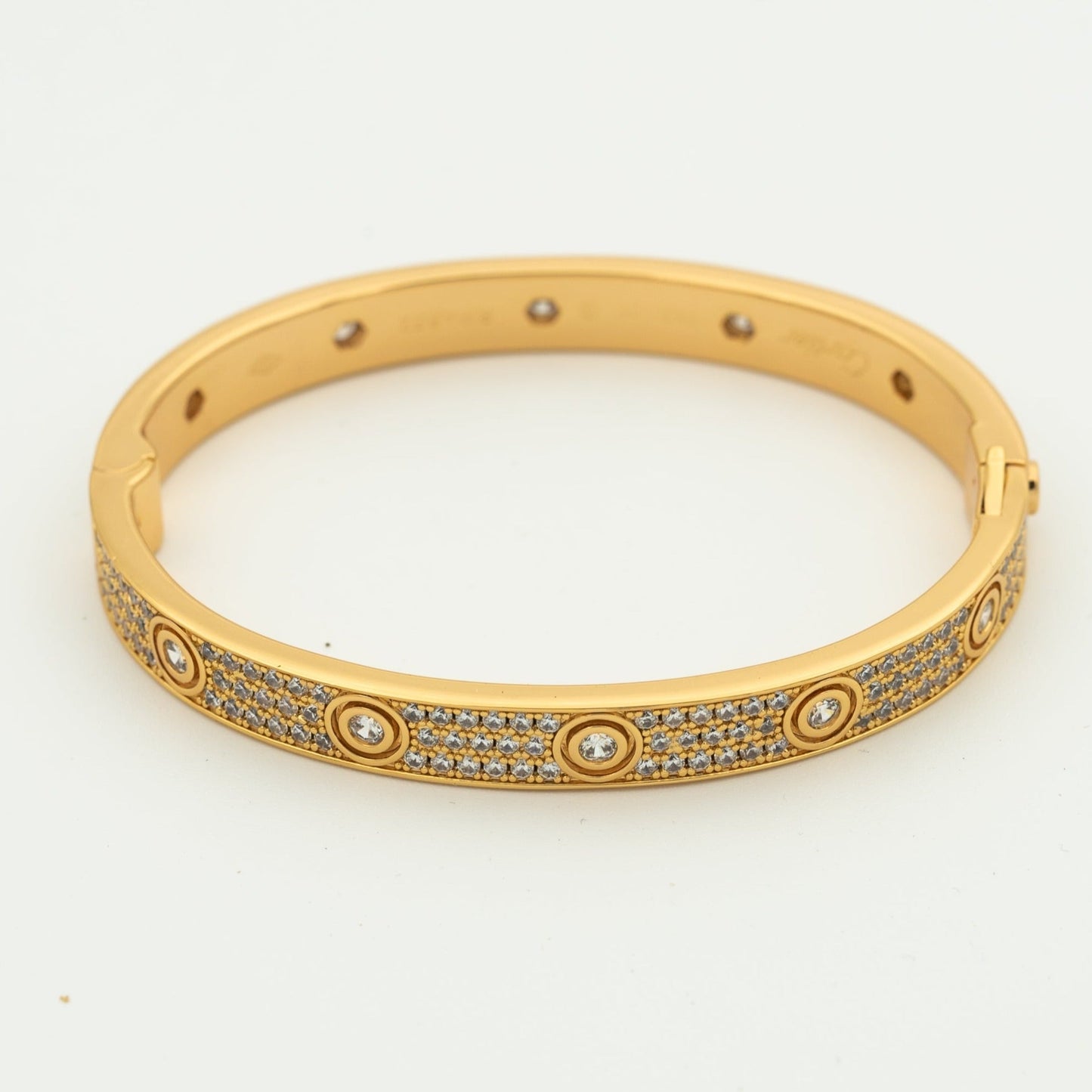 [vivabelle]LOVE BRACELET 6.1MM DIAMOND-PAVED 10 BIG DIAMONDS