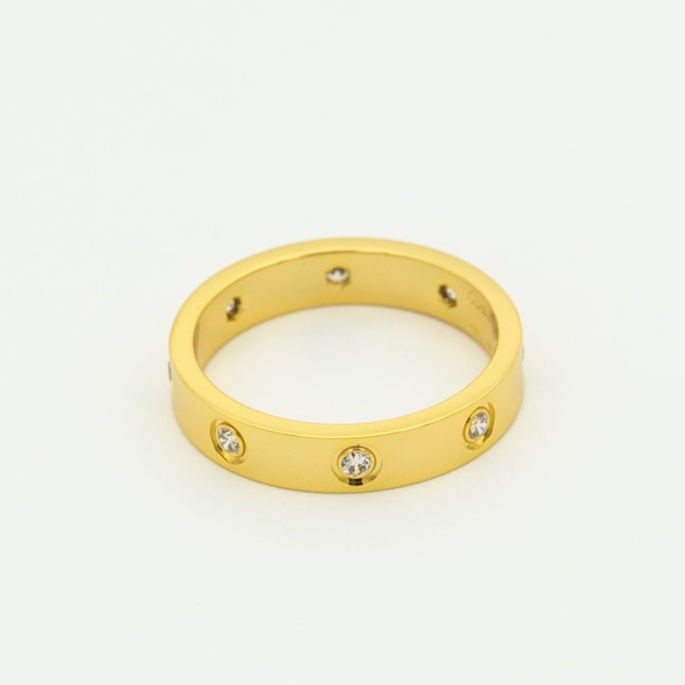 [vivabelle]LOVE RING 3.6MM 8 DIAMONDS