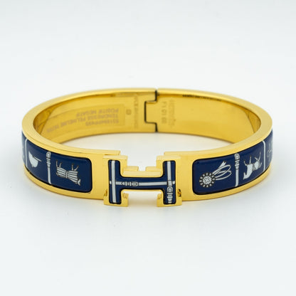 [vivabelle]H BRACELET BLUE CERAMIC