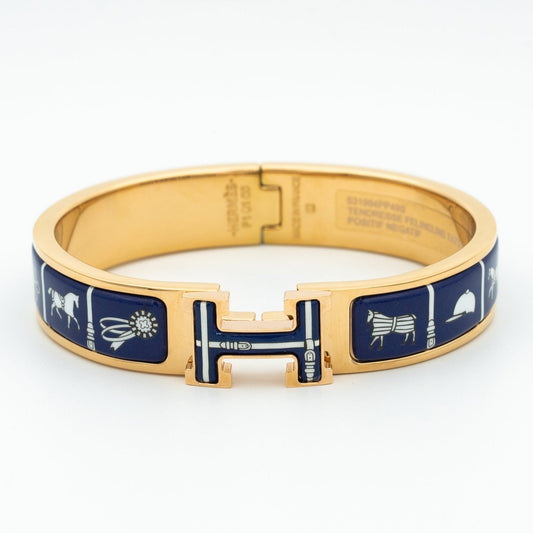 [vivabelle]H BRACELET BLUE CERAMIC
