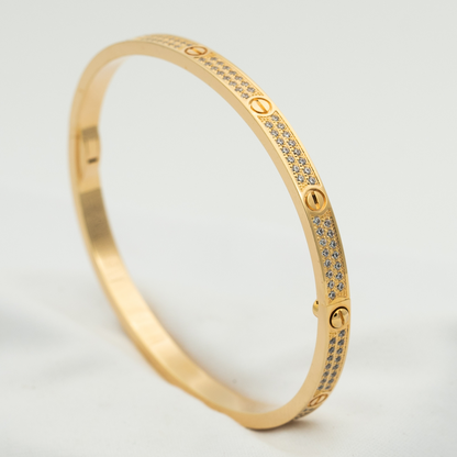 [vivabelle]LOVE BRACELET 3.65MM DIAMOND-PAVED