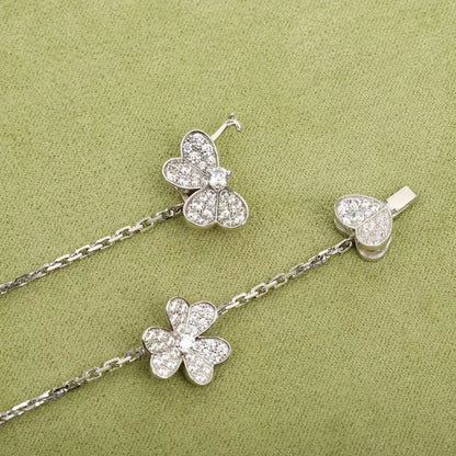 [vivabelle]FRIVOLE SILVER 9 FLOWERS NECKLACE