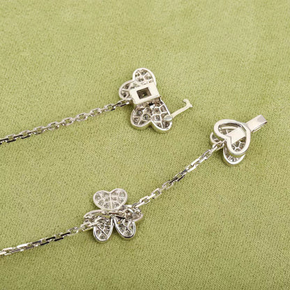 [vivabelle]FRIVOLE SILVER 9 FLOWERS NECKLACE