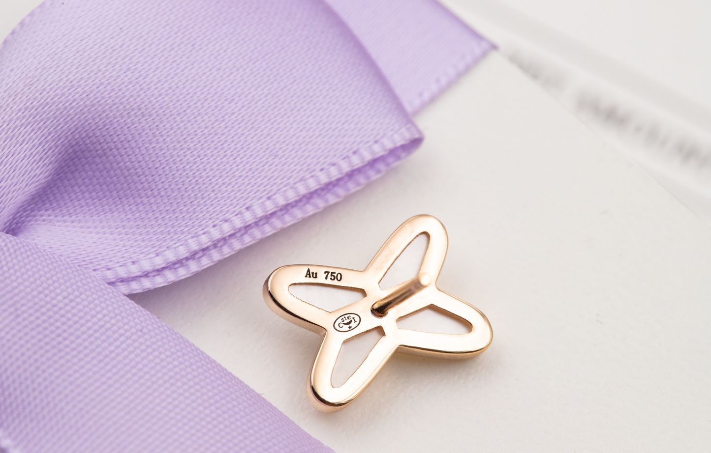 [vivabelle]JEUX DE WHITE MOP ROSE GOLD DIAMOND EARRINGS