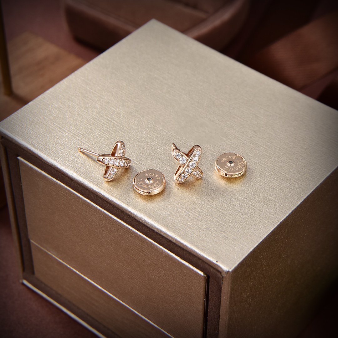 [vivabelle]JEUX DE GOLD DIAMOND EARRINGS