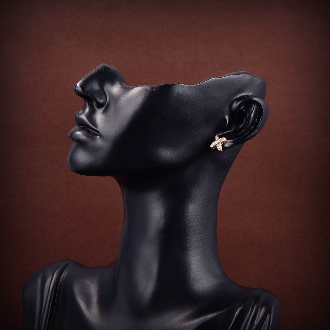 [vivabelle]JEUX DE GOLD DIAMOND EARRINGS