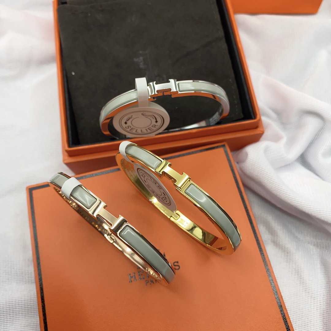 [vivabelle]CLASSIC HM CLIC GREEN 8MM ENAMEL BRACELET