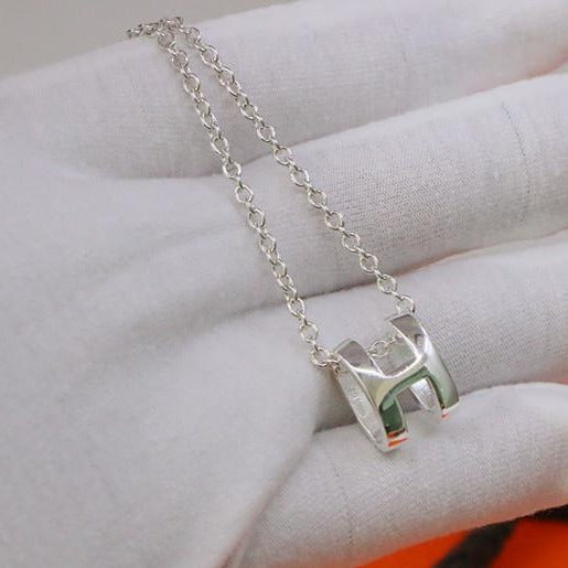 [vivabelle]HM NECKLACE H LETTER OVAL SERIES