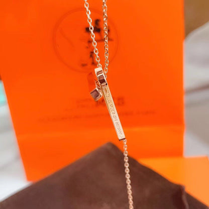 [vivabelle]HM NECKLACE PLATINUM ROSE GOLD DIAMOND