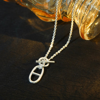 [vivabelle]HM CHAINE D'ANCRE PENDANT NECKLACE STERLING SILVER