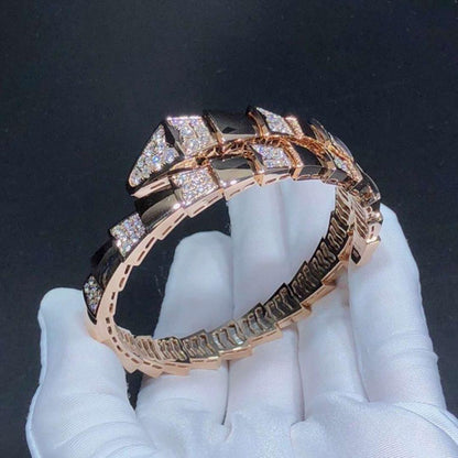 [vivabelle]SERPENTI WIDE BRACELET PINK GOLD DIAMOND