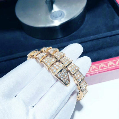 [vivabelle]SERPENTI BRACELET 8MM PINK GOLD DIAMOND