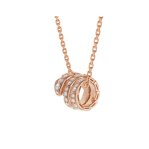 [vivabelle]SERPENTI PINK GOLD NECKLACE DOUBLE RING DIAMOND