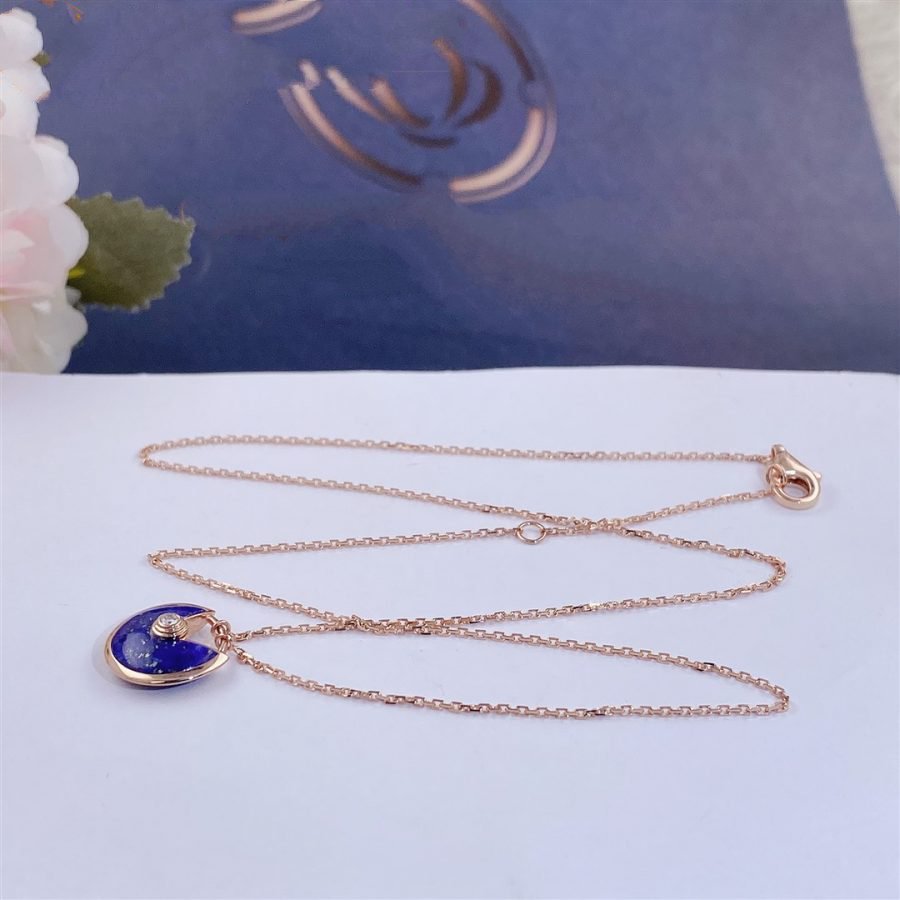 [vivabelle]AMULETTE ROSE GOLD AGATE NECKLACE