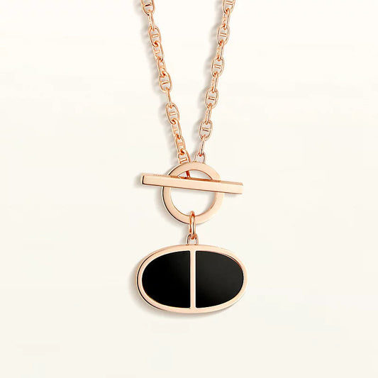 [vivabelle]CHAINE VERSO BLACK CERAMIC NECKLACE