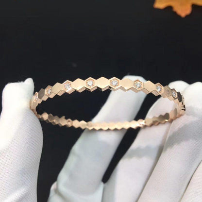 [vivabelle]BEE LOVE PINK GOLD DIAMOND BRACELET