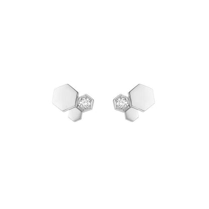 [vivabelle]BEE LOVE SILVER DIAMOND EARRINGS