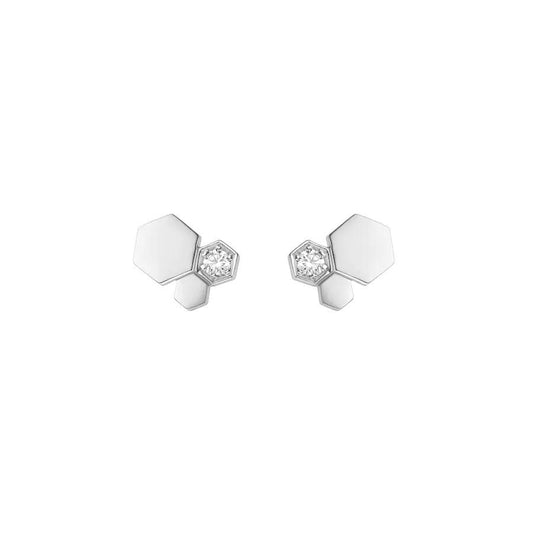 [vivabelle]BEE LOVE SILVER DIAMOND EARRINGS