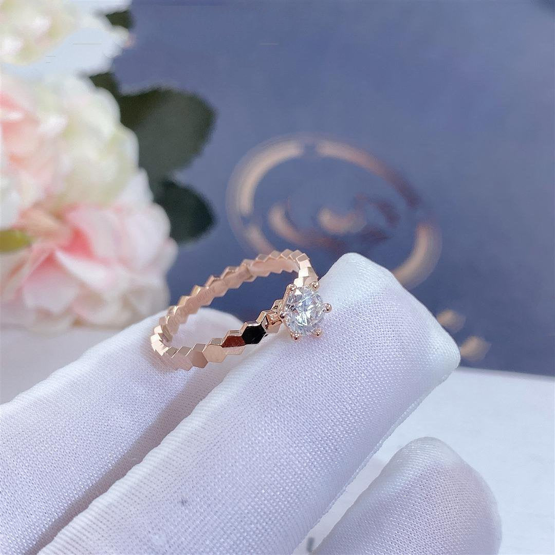 [vivabelle]BEE LOVE RING PINK GOLD 1 DIAMOND