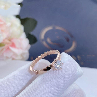 [vivabelle]BEE LOVE RING PINK GOLD 1 DIAMOND