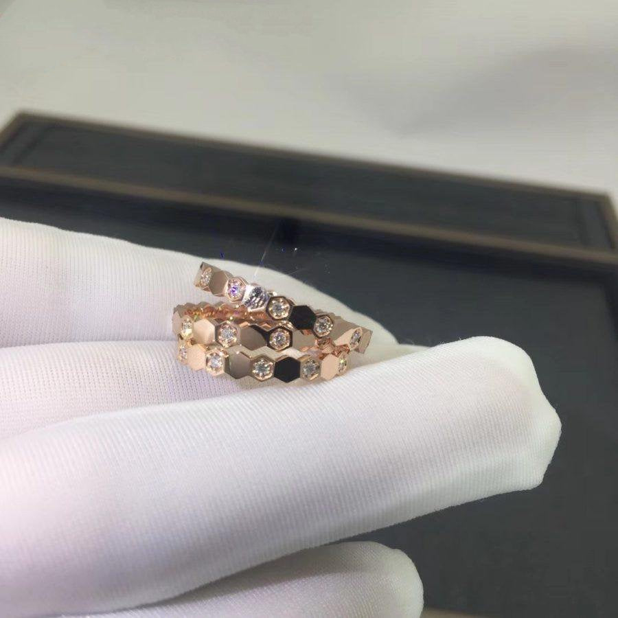 [vivabelle]BEE LOVE RING PINK GOLD DIAMOND