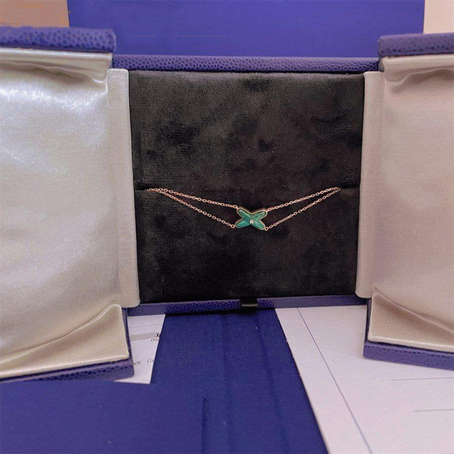 [vivabelle]JEUX BRACELET MALACHITE PINK GOLD 1 DIAMOND